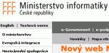 Ministerstvo informatiky - Nový web
